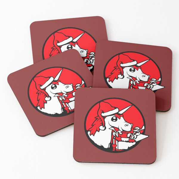Item preview, Unicorn Santa Claus Christmas Hat Celebration Eating Carrots designed and sold by shirt-o-mat.