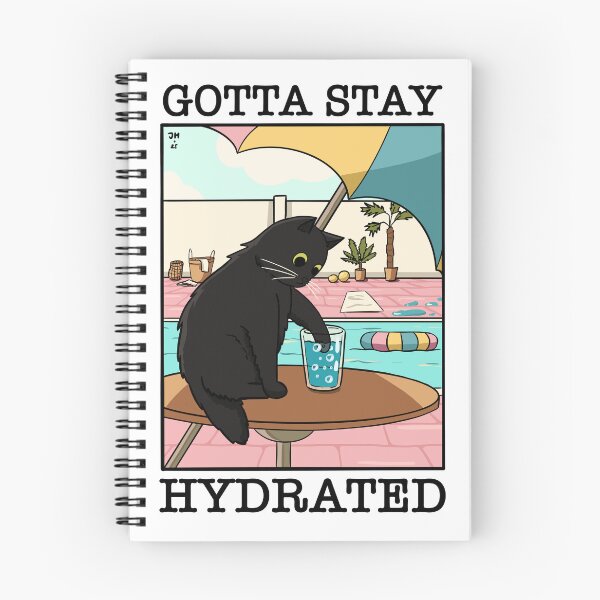 Item preview, gotta stay hydrated summer cat designed and sold by thatgirljulia00.