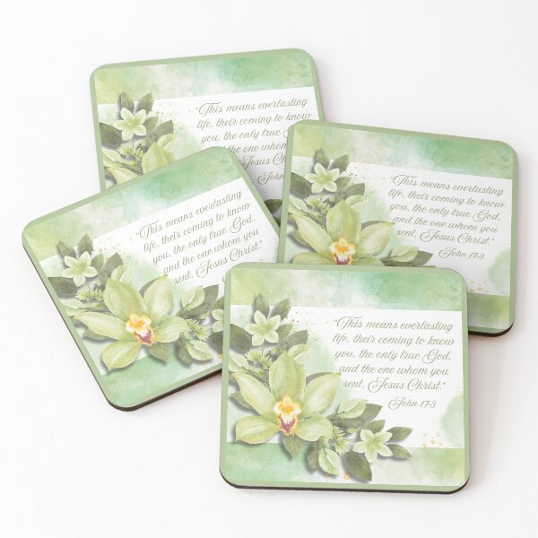 Item preview, JW Green Zenith Orchid Bible Quote Scriptural Floral  designed and sold by Janna Perry Designs.