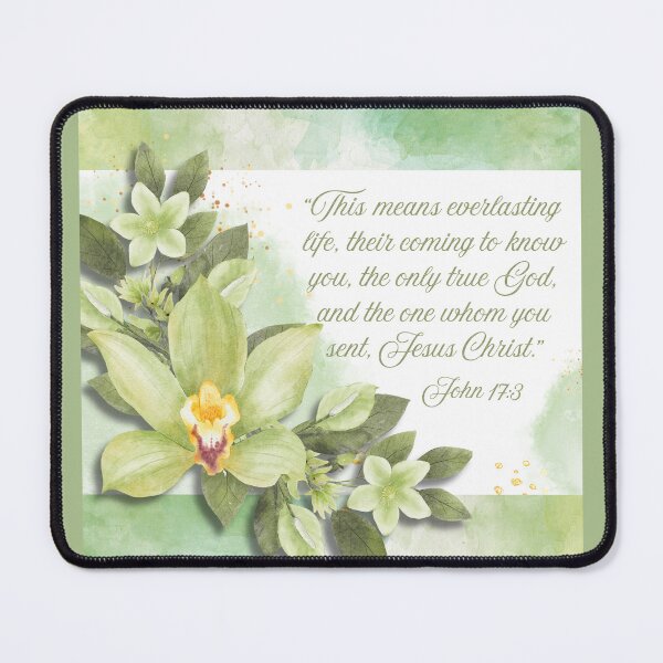 Item preview, JW Green Zenith Orchid Bible Quote Scriptural Floral designed and sold by Janna Perry Designs.