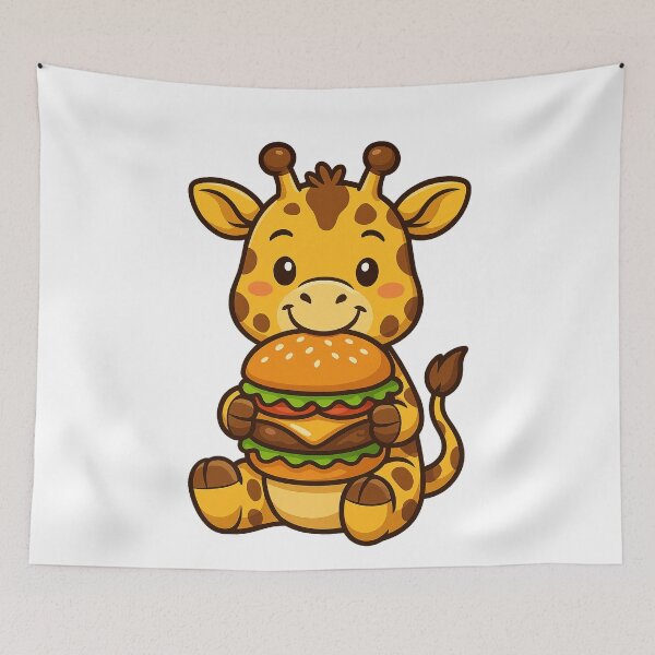 Item preview, Giraffe Eating Hamburger designed and sold by k3rstman1.