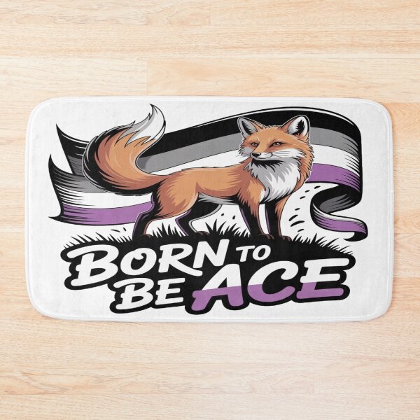 Item preview, Born to Be Ace – Proud Fox with Asexual Flag Colors | Ace Pride LGBTQ Design designed and sold by Rajasekar.