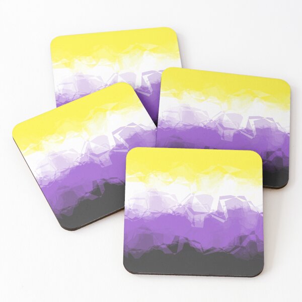 Item preview, Funky Eclectic Quirky Groovy Crystalline Abstract Nonbinary Pride Flag designed and sold by Chaos Queery.