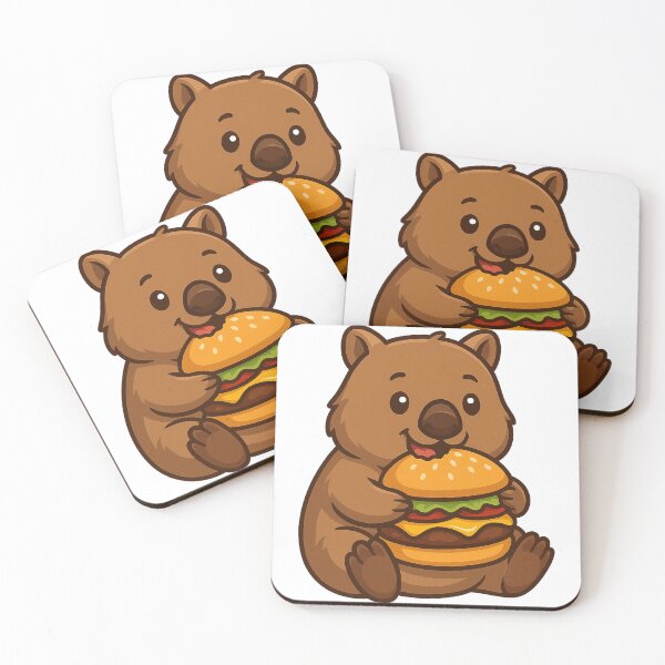 Item preview, Wombat Eating Giant Hamburger designed and sold by k3rstman1.