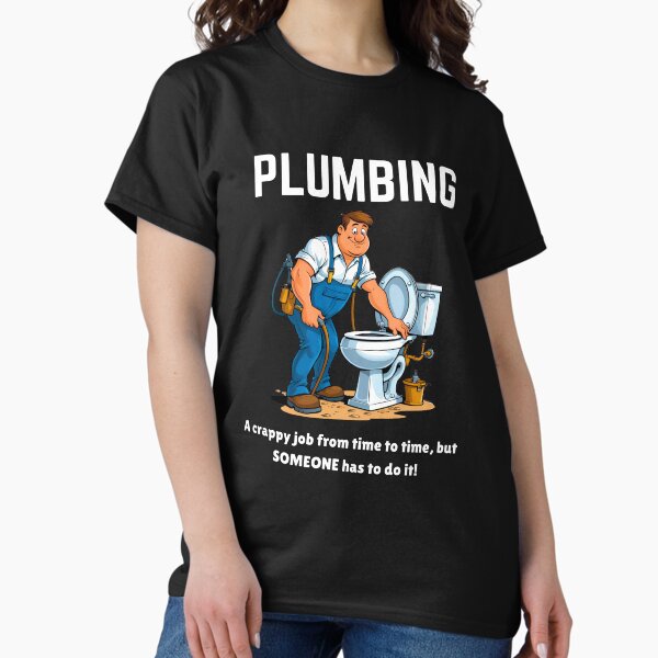 Item preview, Lustiger Klempner-Cartoon – „Klempnerarbeiten … ein beschissener Job, aber jemand muss ihn machen!“ designed and sold by Fredster1966.