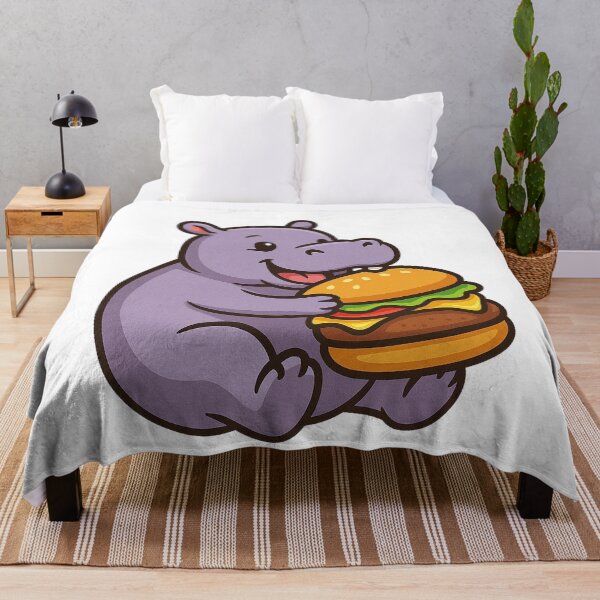Item preview, Hippo Eating Giant Hamburger designed and sold by k3rstman1.
