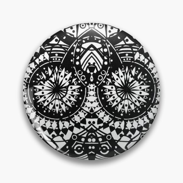 Item preview, Black and White Patchwork Mandala designed and sold by GreenVenus.