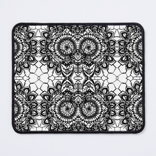 Item preview, Black and White Patchwork Mandala designed and sold by GreenVenus.