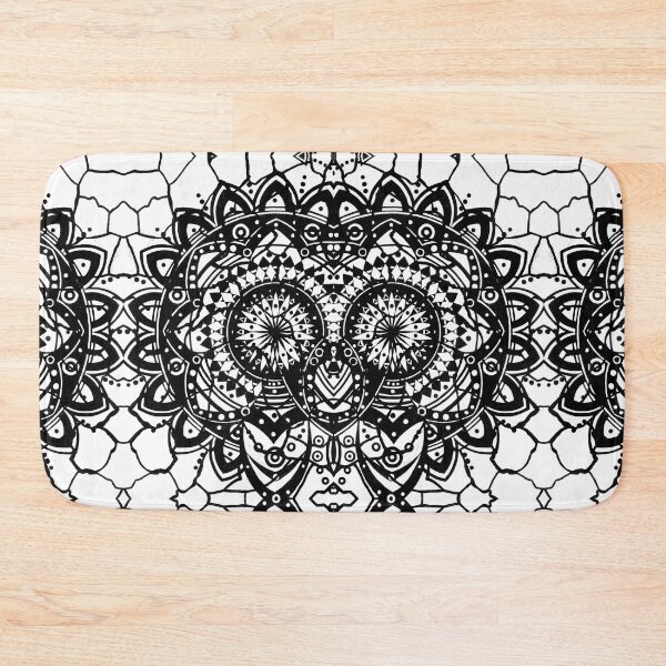 Item preview, Black and White Patchwork Mandala designed and sold by GreenVenus.