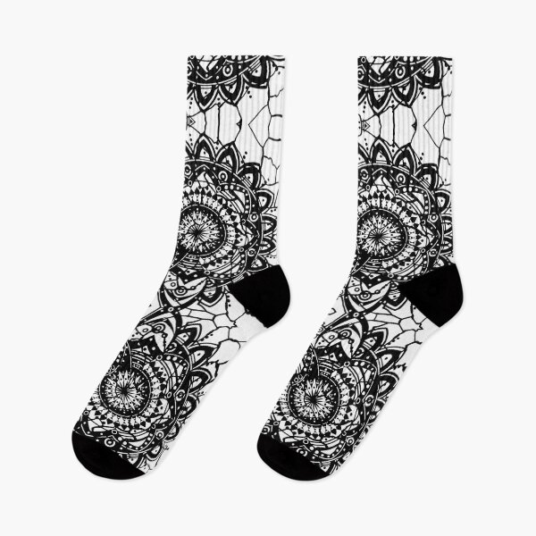 Item preview, Black and White Patchwork Mandala designed and sold by GreenVenus.