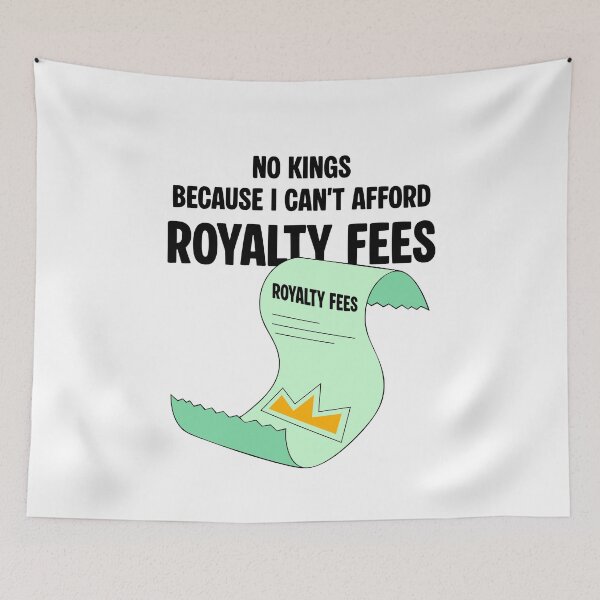 Item preview, No Kings Because I Can't Afford Royalty Fees – Funny Receipt Design designed and sold by Balasan.