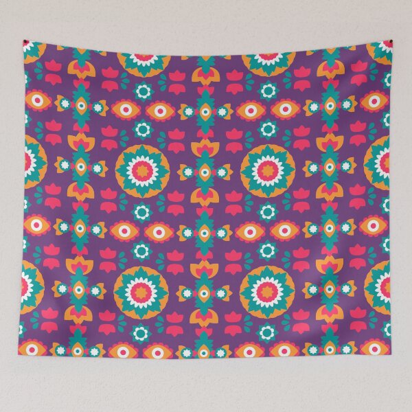 Item preview, Boho Suzani Eye Pattern – Bold & Colorful Folk Art Vibes designed and sold by musingtreeart.