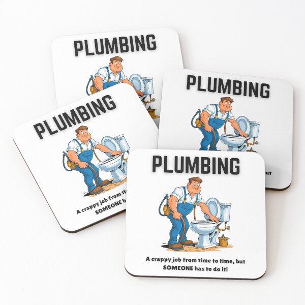 Item preview, Funny Plumber Cartoon – “Plumbing… A Crappy Job But Someone Has To Do It!” designed and sold by Fredster1966.
