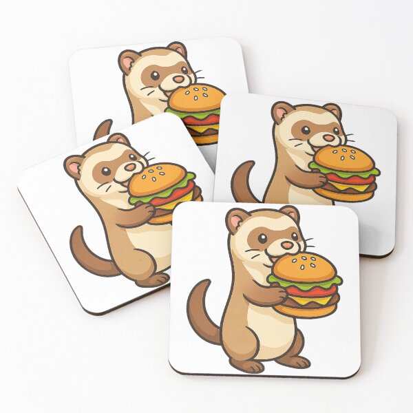 Item preview, Ferret Eating Giant Hamburger designed and sold by k3rstman1.