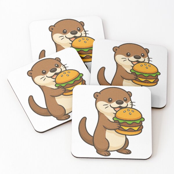 Item preview, Otter Eating Giant Hamburger designed and sold by k3rstman1.
