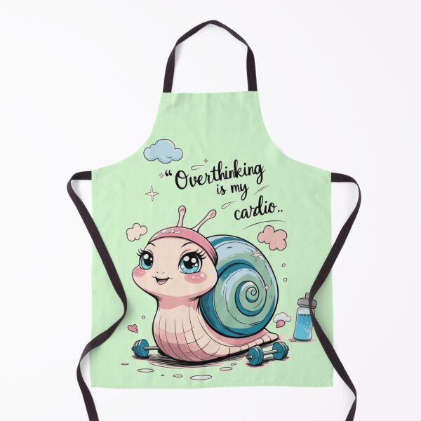 Item preview, Gym Snail Running with Sweatband – Kawaii Quote “Overthinking is my Cardio” | Funny Animal Design designed and sold by FogpathDesigns.