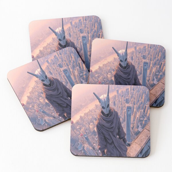 Item preview, Title: Skybound Sentinel: The Watcher Above the City designed and sold by MYTHIC PEEL STICKERS.