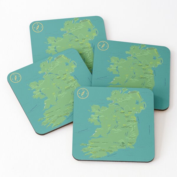 Item preview, Ireland - Shamrock Shore Points of Interest Map designed and sold by Navigation Art & Design.