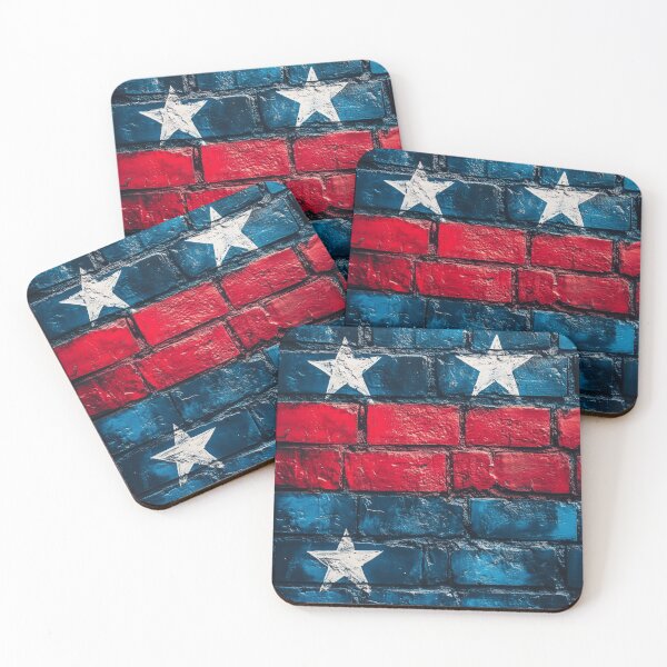 Item preview, Patriotic American Brick Mural  designed and sold by TheUSAFantasy.