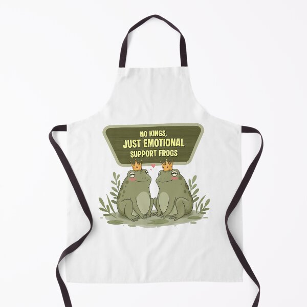 Item preview, No Kings, Just Emotional Support Frogs – Funny Cute Frog Design designed and sold by Balasan.