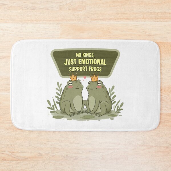 Item preview, No Kings, Just Emotional Support Frogs – Funny Cute Frog Design designed and sold by Balasan.