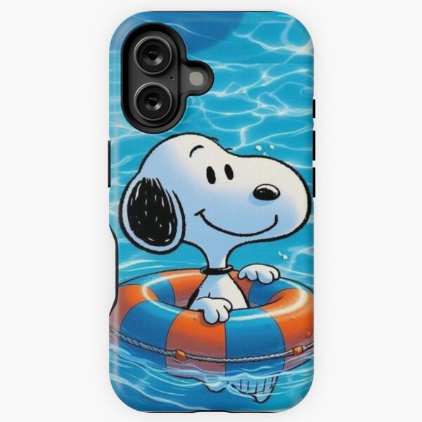 Item preview, Snoopy Floating in the Pool – Summer Vibes Cartoon Art designed and sold by Shobha ..