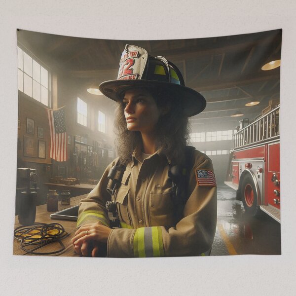 Item preview, Firefighter in Peaceful Reflection designed and sold by nikkolaus.