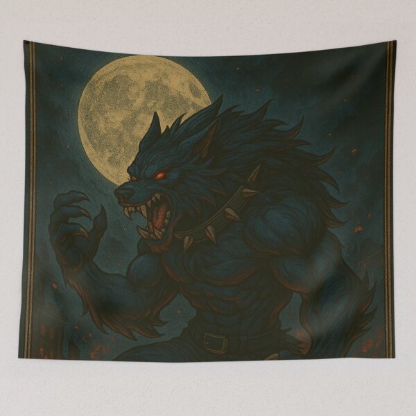 Item preview, Werewolf. Midnight Moon Curse. Trading Card designed and sold by JonelleTshirts.