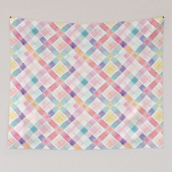 Item preview, Pastel Lattice: Watercolor Harmony designed and sold by fabinthelab.