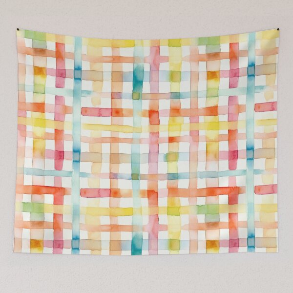 Item preview, Watercolor Woven: Soft Hues Plaid designed and sold by fabinthelab.
