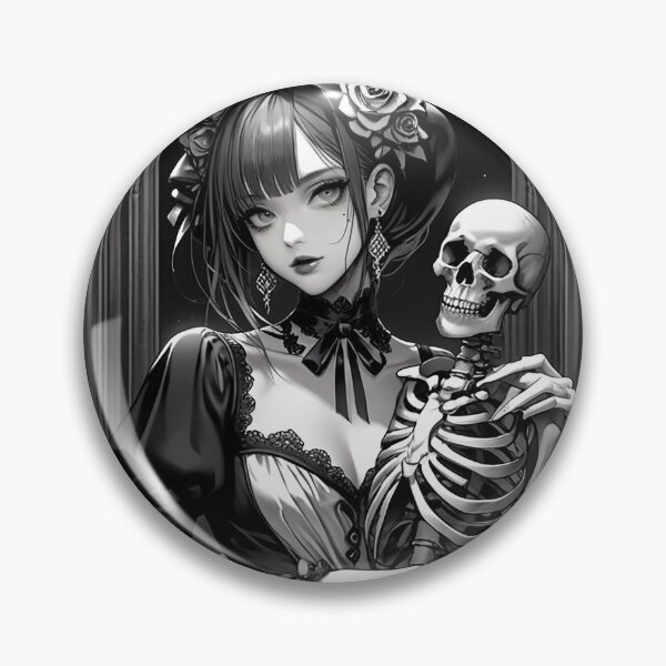 Item preview, Baroque Skeleton Rose Art – Gothic Skull Design for Dark Fashion Lovers designed and sold by TheArtOfChaa.
