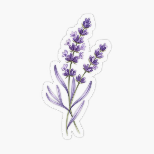 Item preview, Lavender Watercolor Sticker designed and sold by Evergreen Watercolor Co..