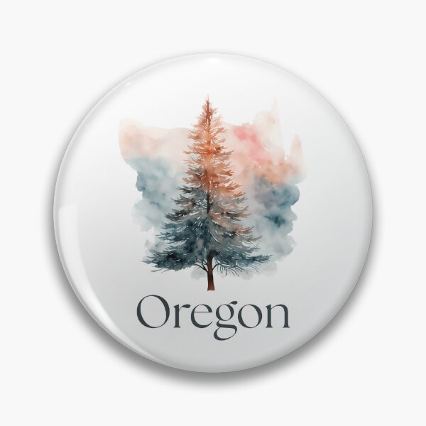 Item preview, Oregon - Watercolor Tree in the Shape of Oregon designed and sold by WigOutlet.