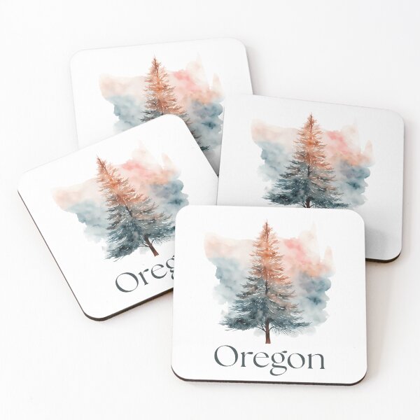 Item preview, Oregon - Watercolor Tree in the Shape of Oregon designed and sold by WigOutlet.