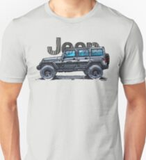 4dr Jk Unlimited - Black Unisex T-Shirt