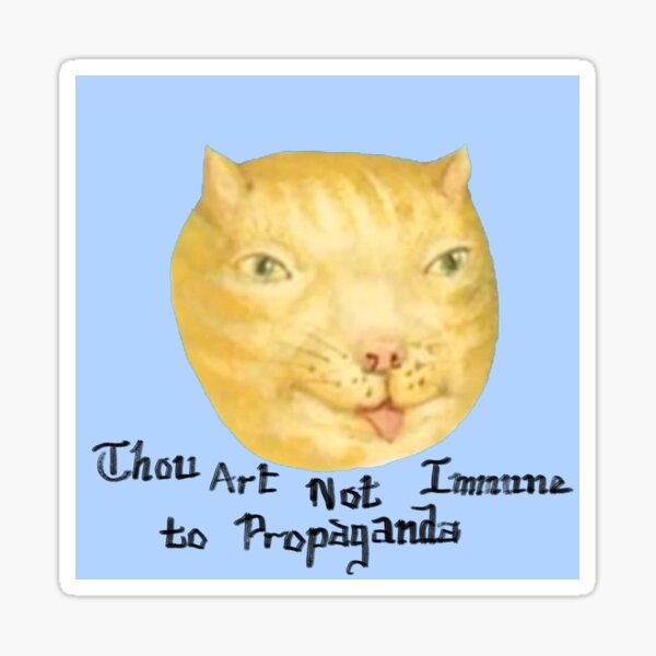 Item preview, Propaganda Cat of Immunity designed and sold by Regenbogen Rainbow.