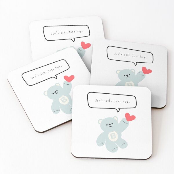 Item preview, Mono Bear Mood – Don’t Ask Just Hug (White / Transparent Background) designed and sold by mintmono-studio.