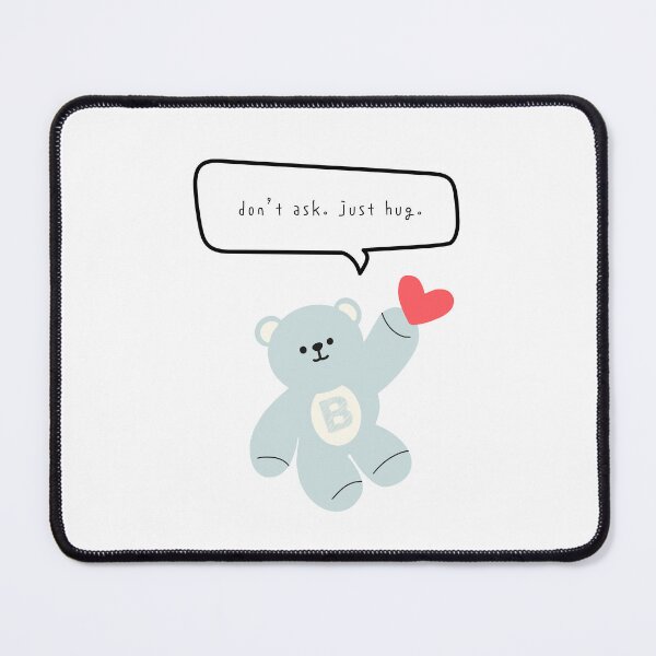 Item preview, Mono Bear Mood – Don’t Ask Just Hug (White / Transparent Background) designed and sold by mintmono-studio.