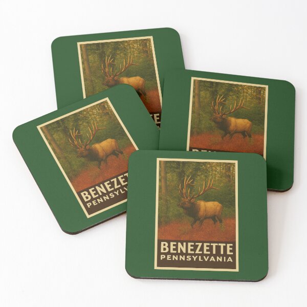 Item preview, Benezette travel poster  designed and sold by Broken Antler Designs .