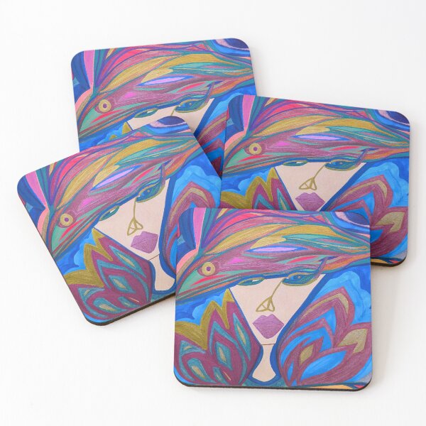 Item preview, Madam Mystery in Technicolor-Abstract Art Print. designed and sold by DarLenn..