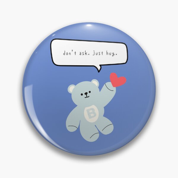 Item preview, Mono Bear Mood – Don’t Ask Just Hug (Purple Square) designed and sold by mintmono-studio.