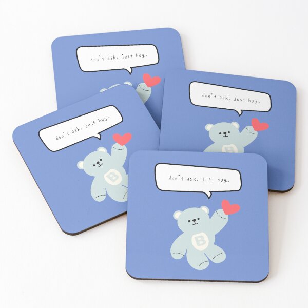 Item preview, Mono Bear Mood – Don’t Ask Just Hug (Purple Square) designed and sold by mintmono-studio.