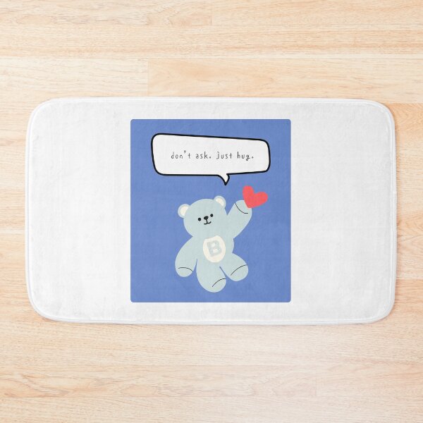 Item preview, Mono Bear Mood – Don’t Ask Just Hug (Purple Square) designed and sold by mintmono-studio.