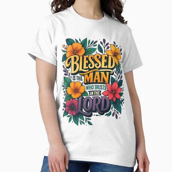 Item preview, Blessed is the mans who trust the lord Bible Christian designed and sold by GoodwillDesigns.