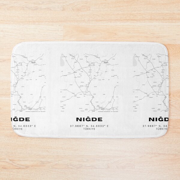 Item preview, Minimalist Niğde Map – Clean Black & White Central Turkey Poster designed and sold by RM-Journey.