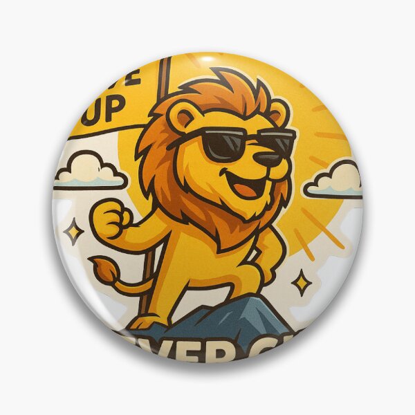 Item preview, Never Give Up – Motivational Lion Sticker designed and sold by Raja Kumar Das.
