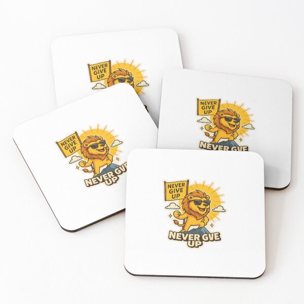 Item preview, Never Give Up – Motivational Lion Sticker designed and sold by Raja Kumar Das.