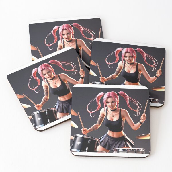 Item preview, Girl Drummer Pink designed and sold by TEdge84.