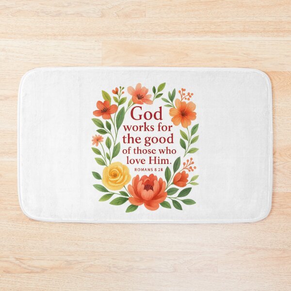 Item preview, God works for the good for who loves him Bible Christian designed and sold by GoodwillDesigns.