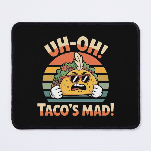 Item preview, Funny Angry Taco Cartoon - Uh-Oh Taco’s Mad Retro Food Design designed and sold by love3617.